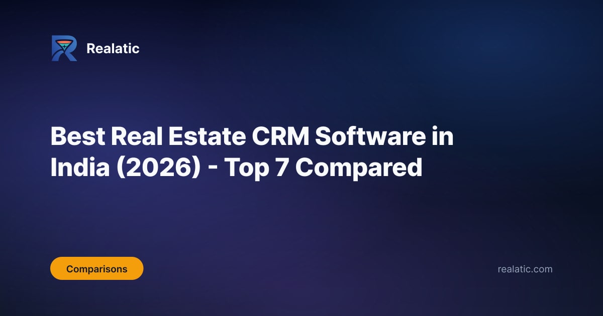 Best Real Estate CRM Software in India (2026) - Top 7 Compared