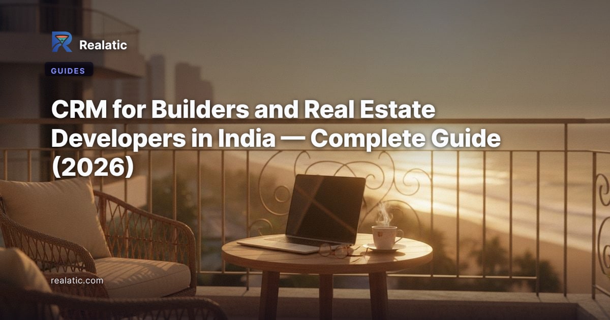 CRM for Builders and Real Estate Developers in India — Complete Guide (2026) — Realatic Blog