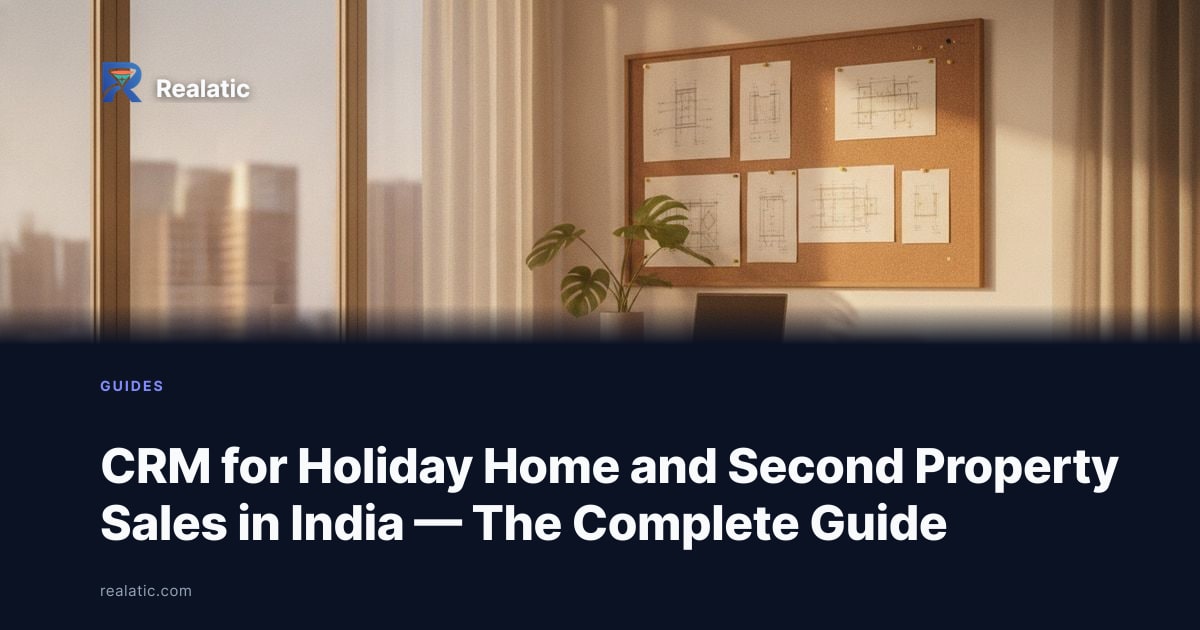 CRM for Holiday Home and Second Property Sales in India — The Complete Guide — Realatic Blog