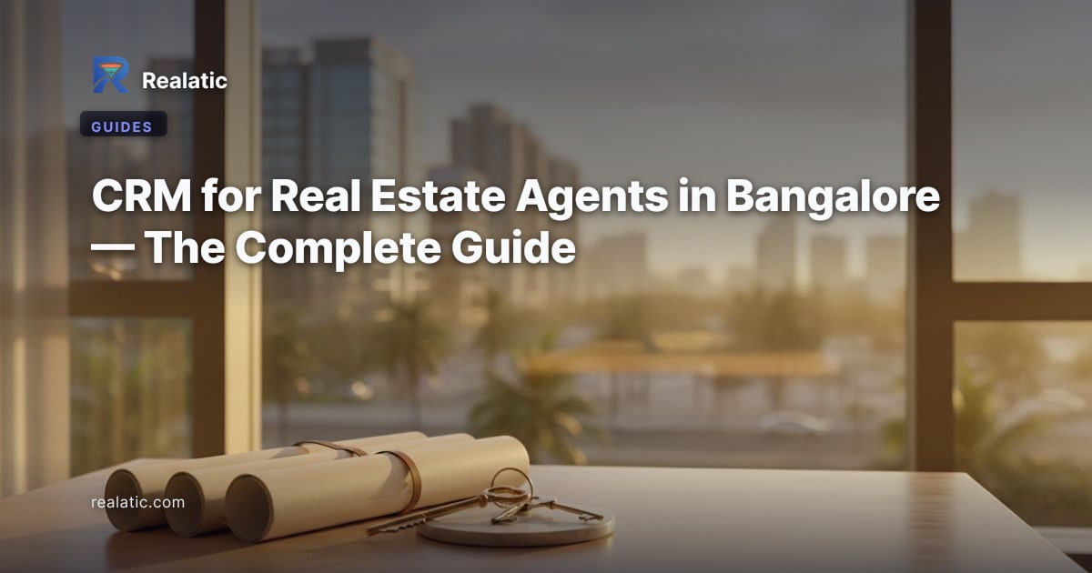 CRM for Real Estate Agents in Bangalore — The Complete Guide — Realatic Blog