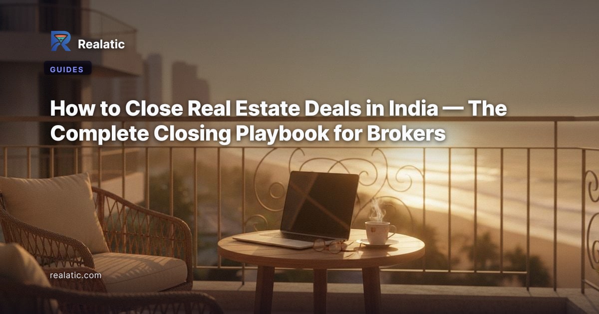 How to Close Real Estate Deals in India — The Complete Closing Playbook for Brokers — Realatic Blog