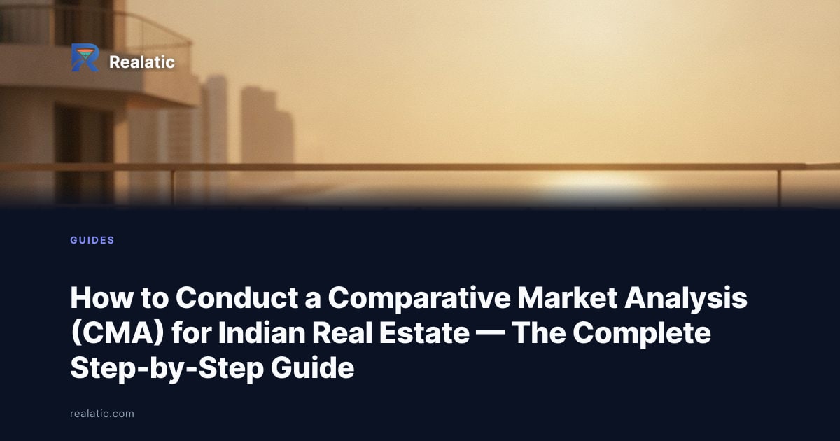 How to Conduct a Comparative Market Analysis (CMA) for Indian Real Estate — The Complete Step-by-Step Guide — Realatic Blog