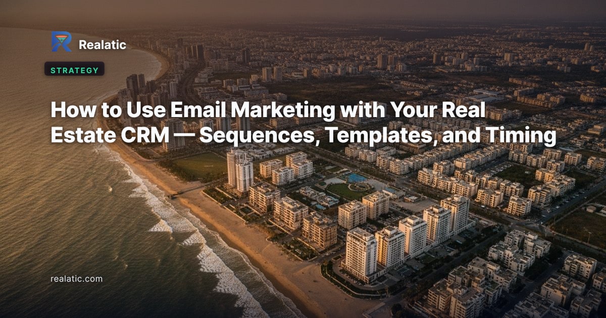 How to Use Email Marketing with Your Real Estate CRM — Sequences, Templates, and Timing — Realatic Blog