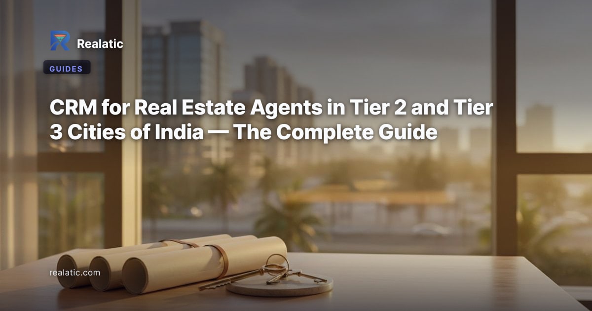 CRM for Real Estate Agents in Tier 2 and Tier 3 Cities of India — The Complete Guide — Realatic Blog