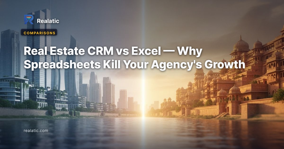 Real Estate CRM vs Excel — Why Spreadsheets Kill Your Agency's Growth — Realatic Blog