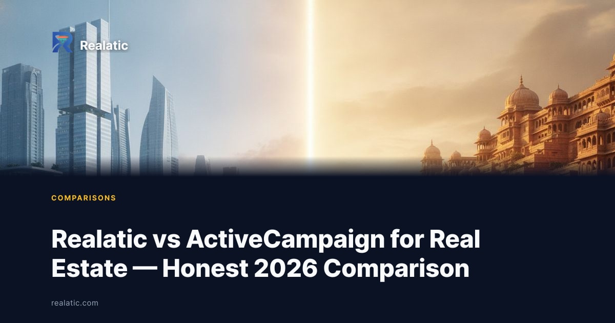 Realatic vs ActiveCampaign for Real Estate — Honest 2026 Comparison — Realatic Blog