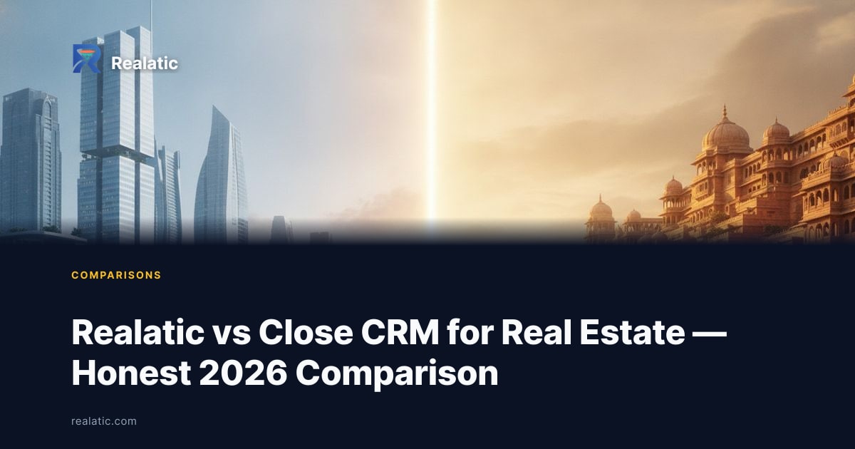 Realatic vs Close CRM for Real Estate — Honest 2026 Comparison — Realatic Blog