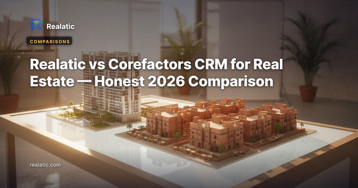 Realatic vs Corefactors CRM for Real Estate — Honest 2026 Comparison — Realatic Blog
