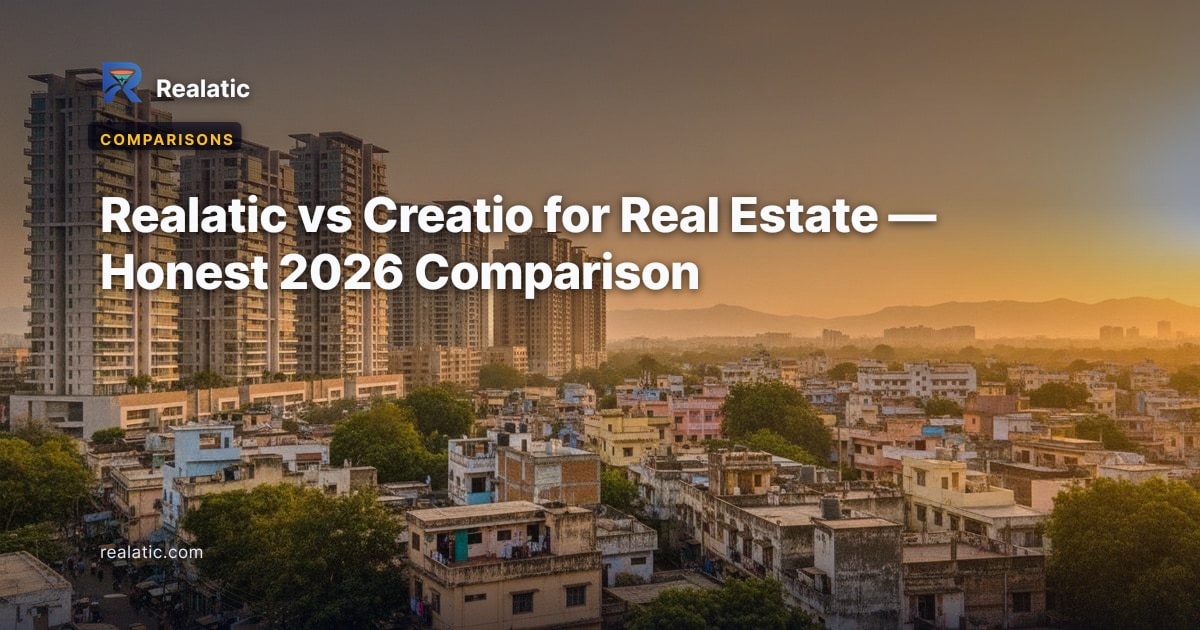 Realatic vs Creatio for Real Estate — Honest 2026 Comparison — Realatic Blog