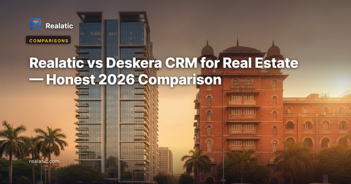 Realatic vs Deskera CRM for Real Estate — Honest 2026 Comparison — Realatic Blog