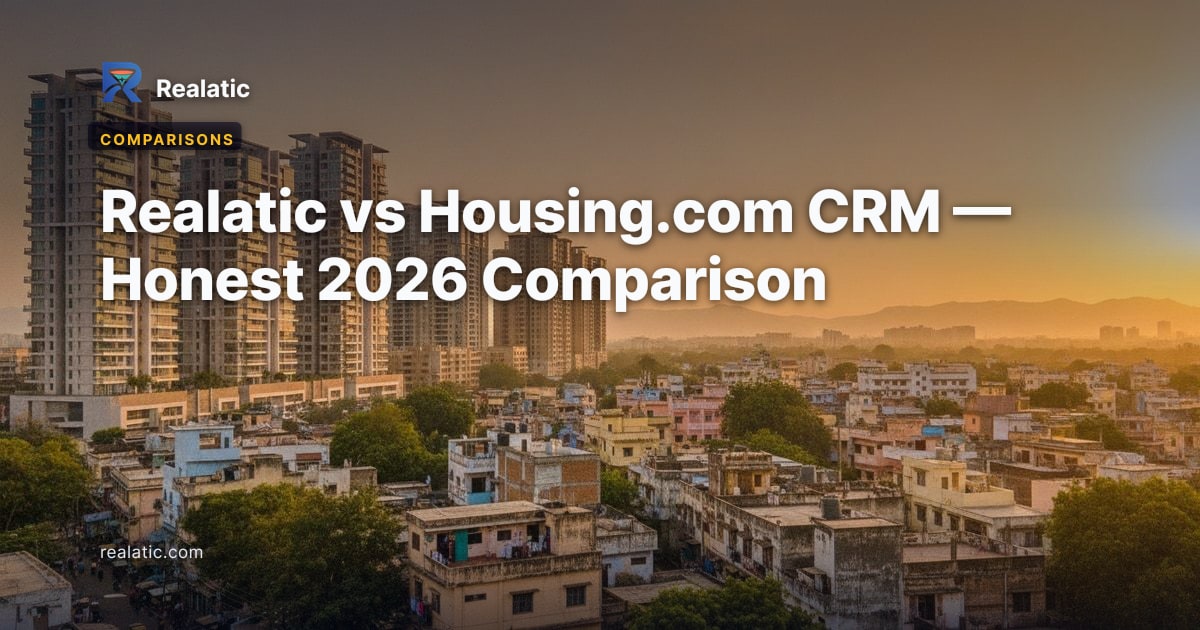 Realatic vs Housing.com CRM — Honest 2026 Comparison — Realatic Blog