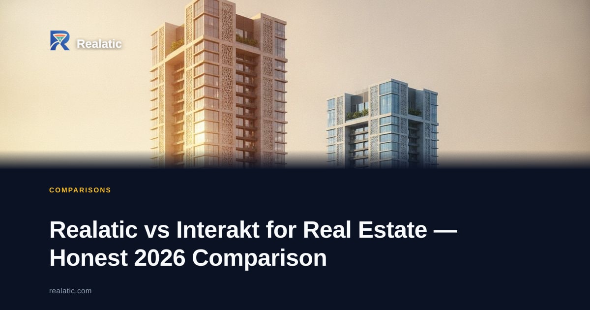 Realatic vs Interakt for Real Estate — Honest 2026 Comparison — Realatic Blog