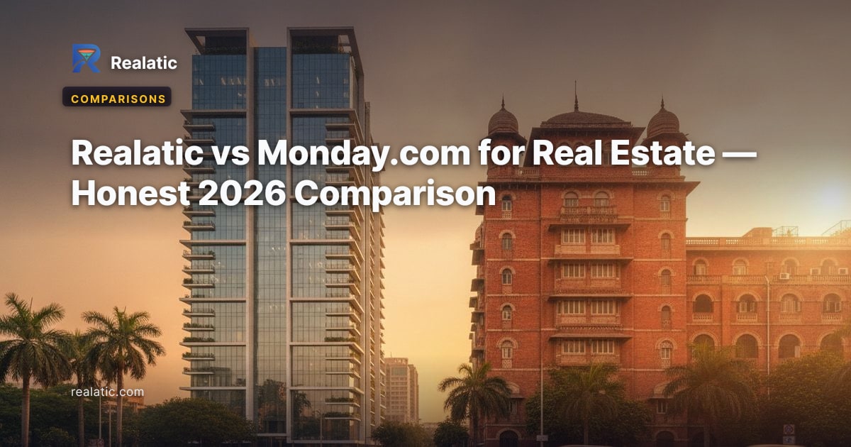 Realatic vs Monday.com for Real Estate — Honest 2026 Comparison — Realatic Blog