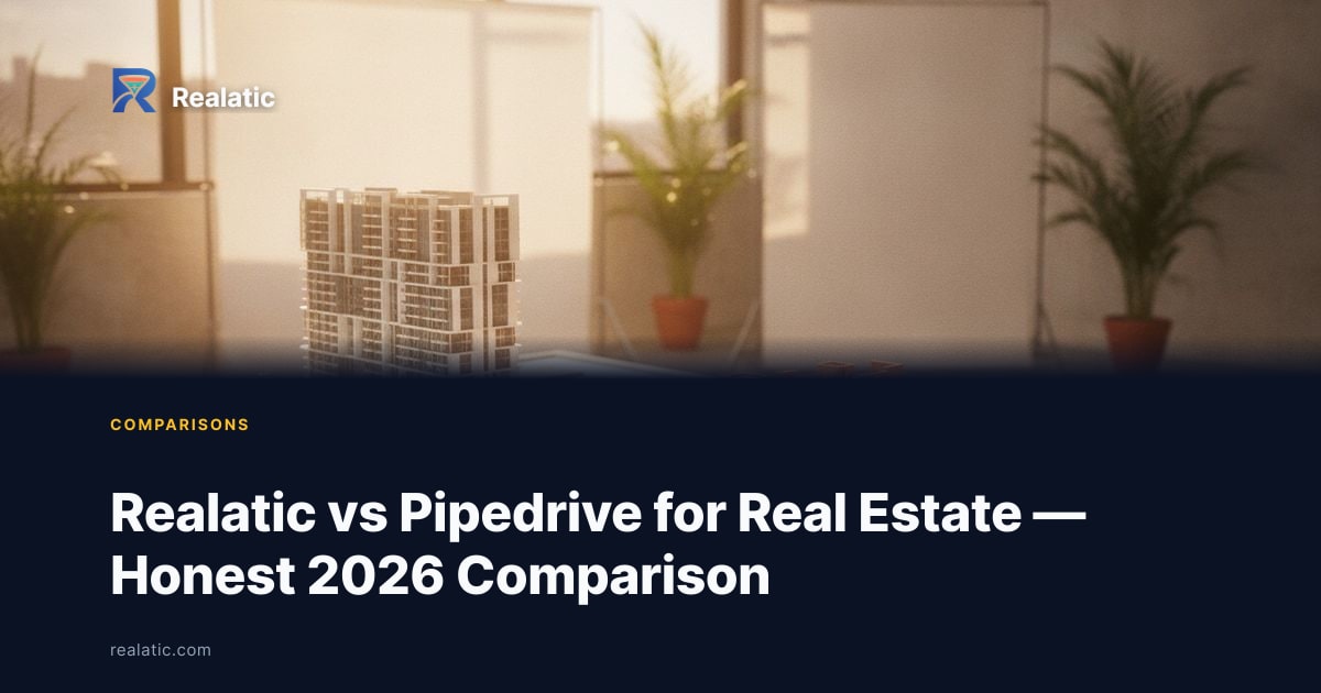 Realatic vs Pipedrive for Real Estate — Honest 2026 Comparison — Realatic Blog