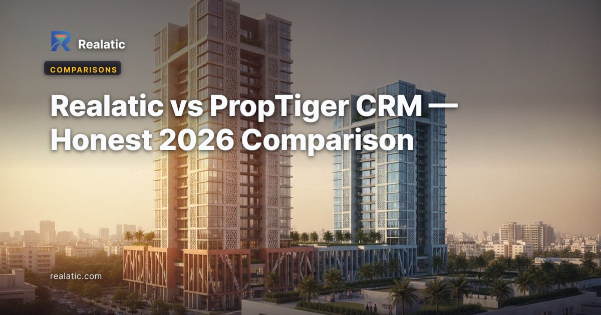 Realatic vs PropTiger CRM — Honest 2026 Comparison — Realatic Blog