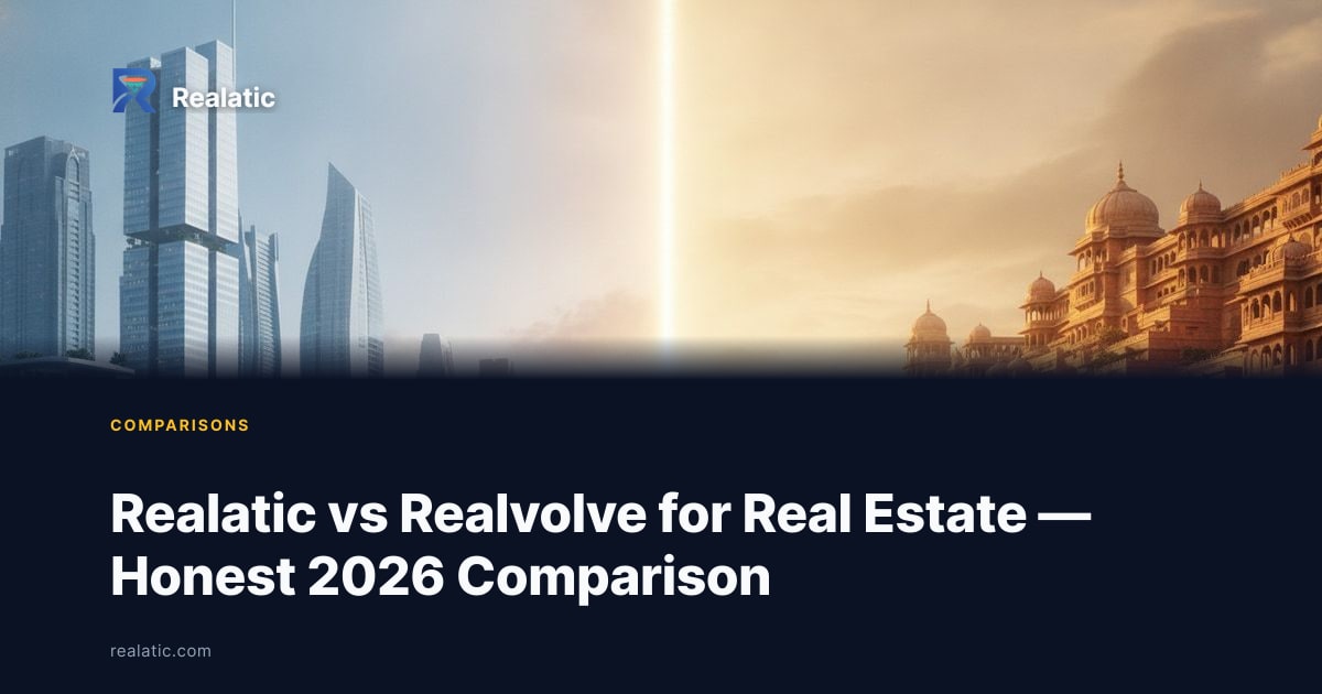 Realatic vs Realvolve for Real Estate — Honest 2026 Comparison — Realatic Blog