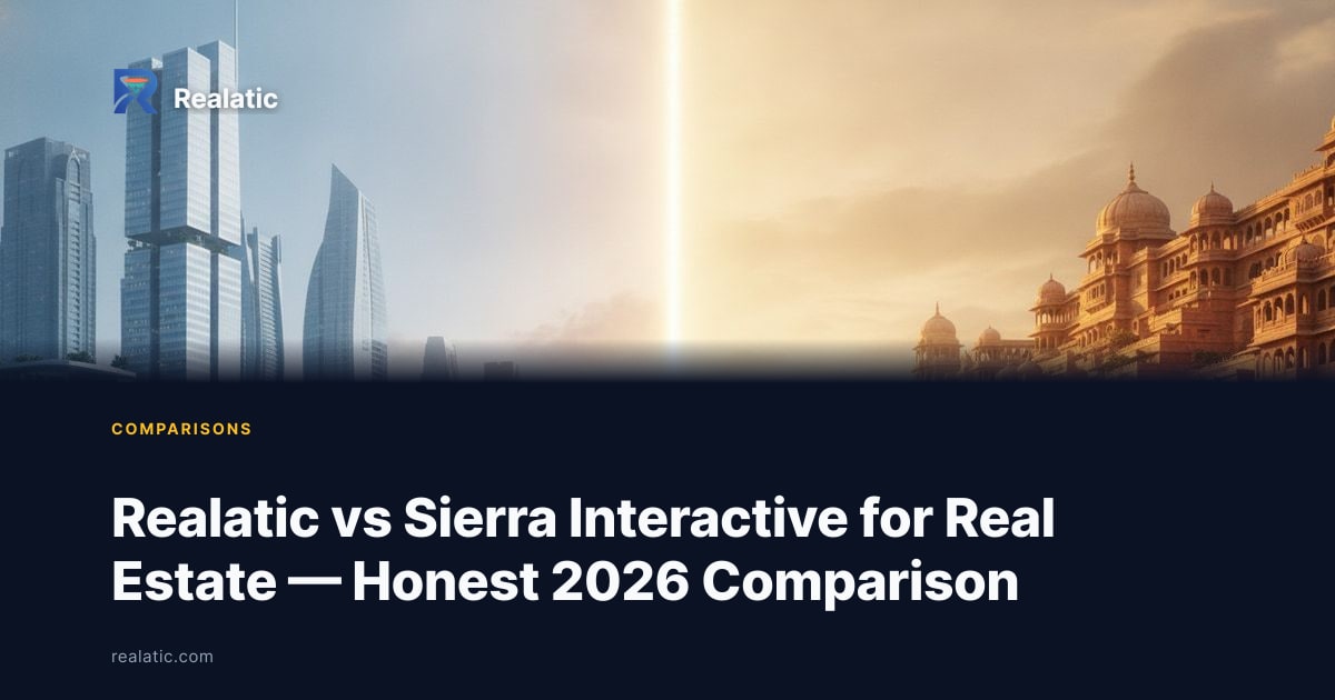 Realatic vs Sierra Interactive for Real Estate — Honest 2026 Comparison — Realatic Blog