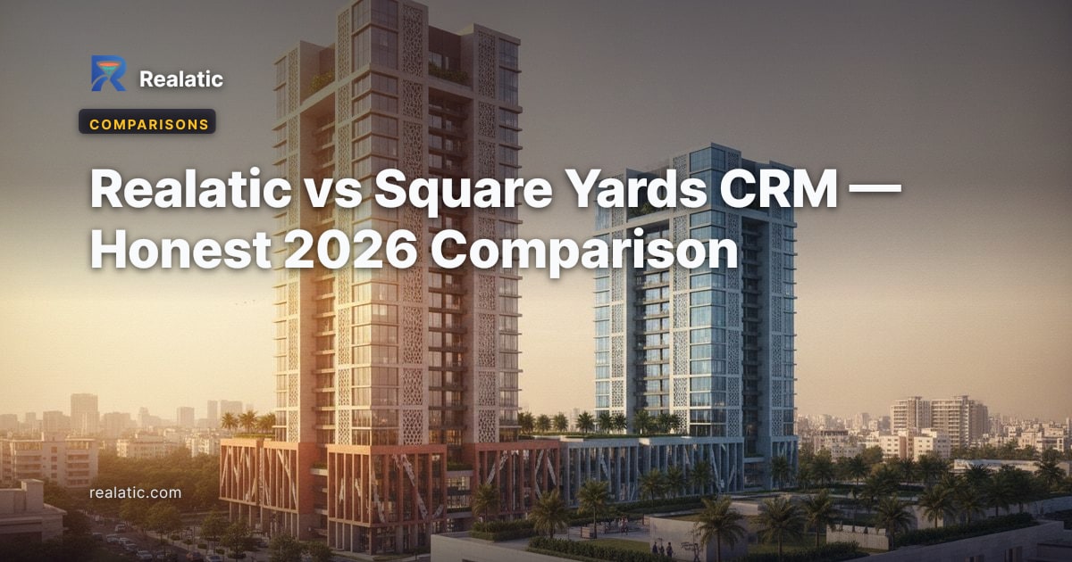 Realatic vs Square Yards CRM — Honest 2026 Comparison — Realatic Blog