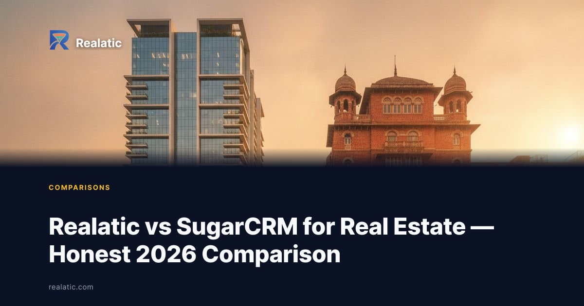 Realatic vs SugarCRM for Real Estate — Honest 2026 Comparison — Realatic Blog