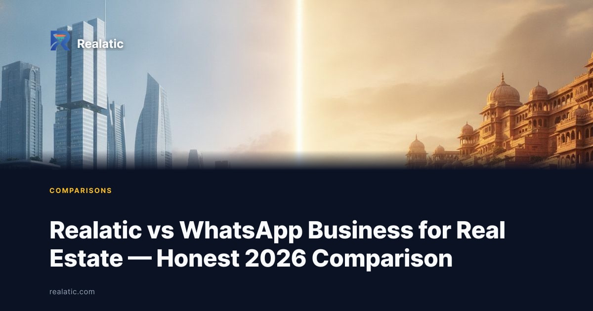 Realatic vs WhatsApp Business for Real Estate — Honest 2026 Comparison — Realatic Blog