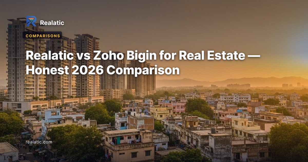 Realatic vs Zoho Bigin for Real Estate — Honest 2026 Comparison — Realatic Blog