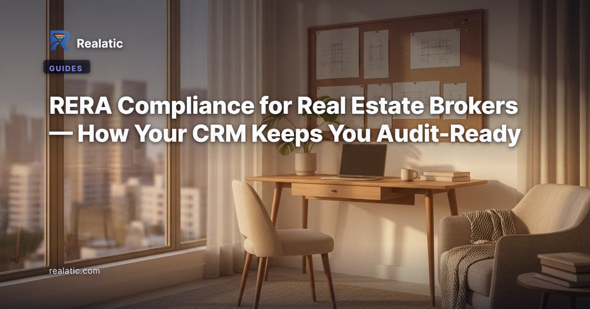 RERA Compliance for Real Estate Brokers — How Your CRM Keeps You Audit-Ready — Realatic Blog