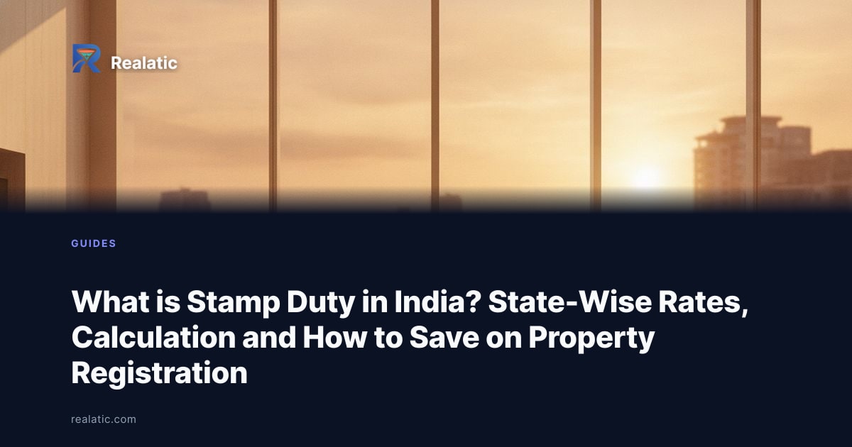 What is Stamp Duty in India? State-Wise Rates, Calculation and How to Save on Property Registration — Realatic Blog